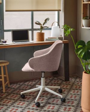 Einara pilkai rožinė biuro kėdė