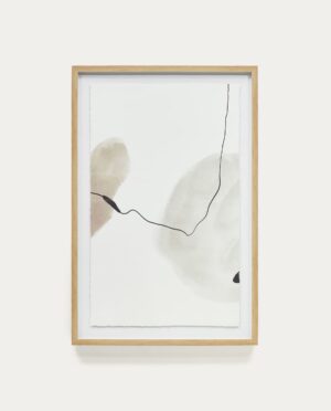 Torroella abstraktus baltai pilkai rudas paveikslas