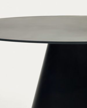 Wilshire juodas apvalus valgomojo stalas Ø 120 cm